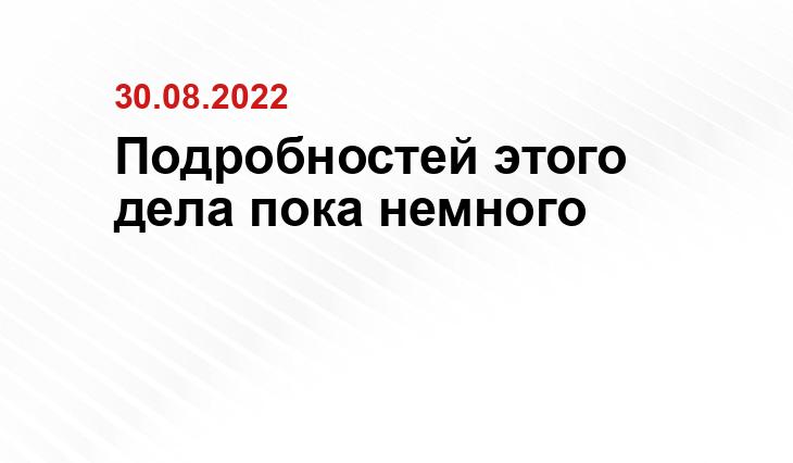 Подробностей этого дела пока немного